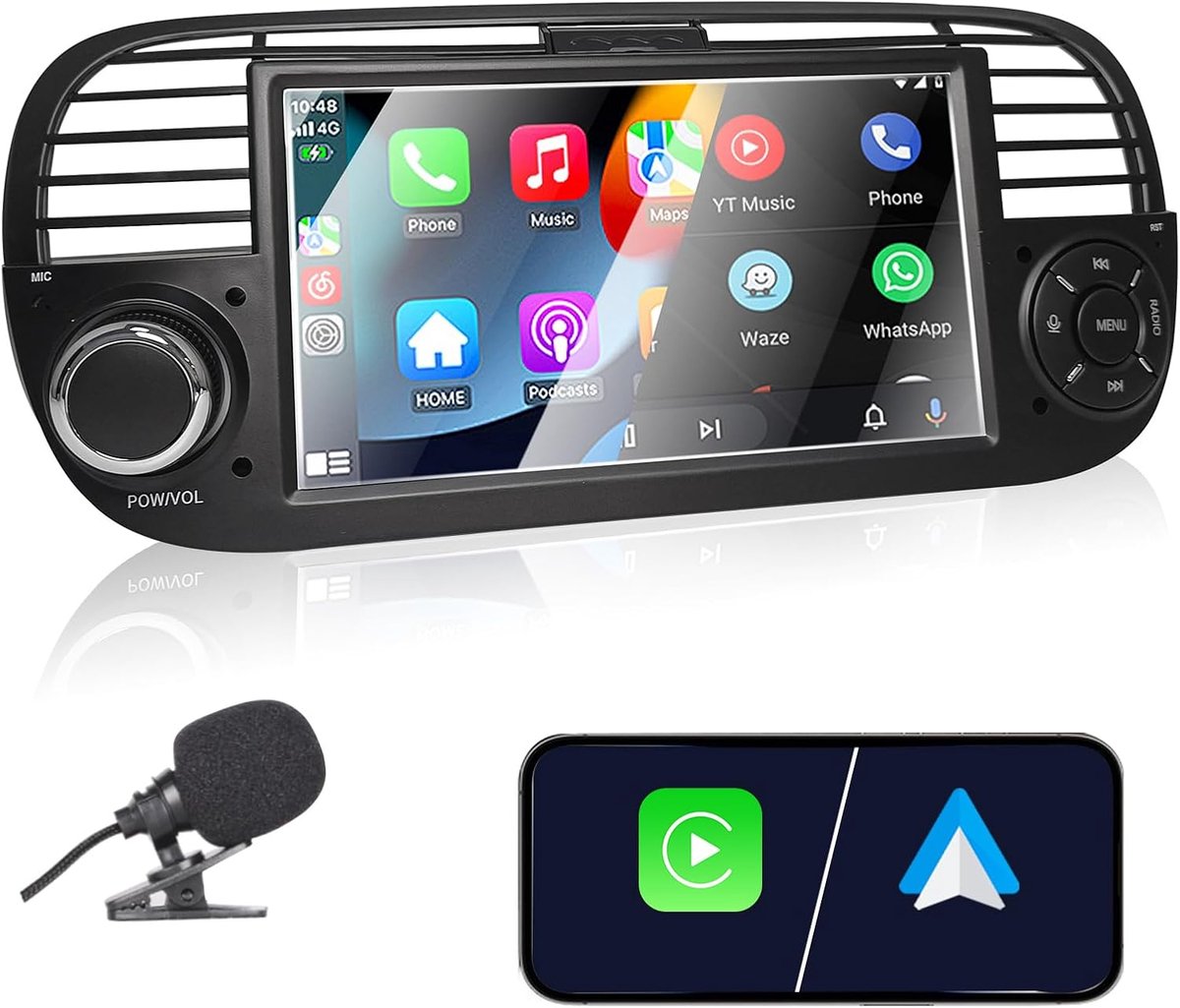 Autostereo 7 inch - Draadloze Carplay & Android Auto - Bluetooth/FM/USB - Perfect voor onderweg - ShopVlot