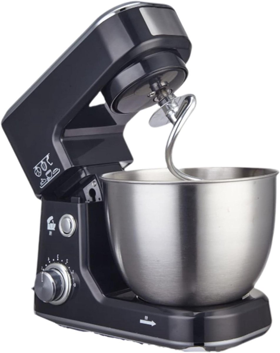 Keukenmachine - Mixer Deegmachine - Bakken Thuis - Krachtige 1000W Motor - 5L Kom - Zwart
