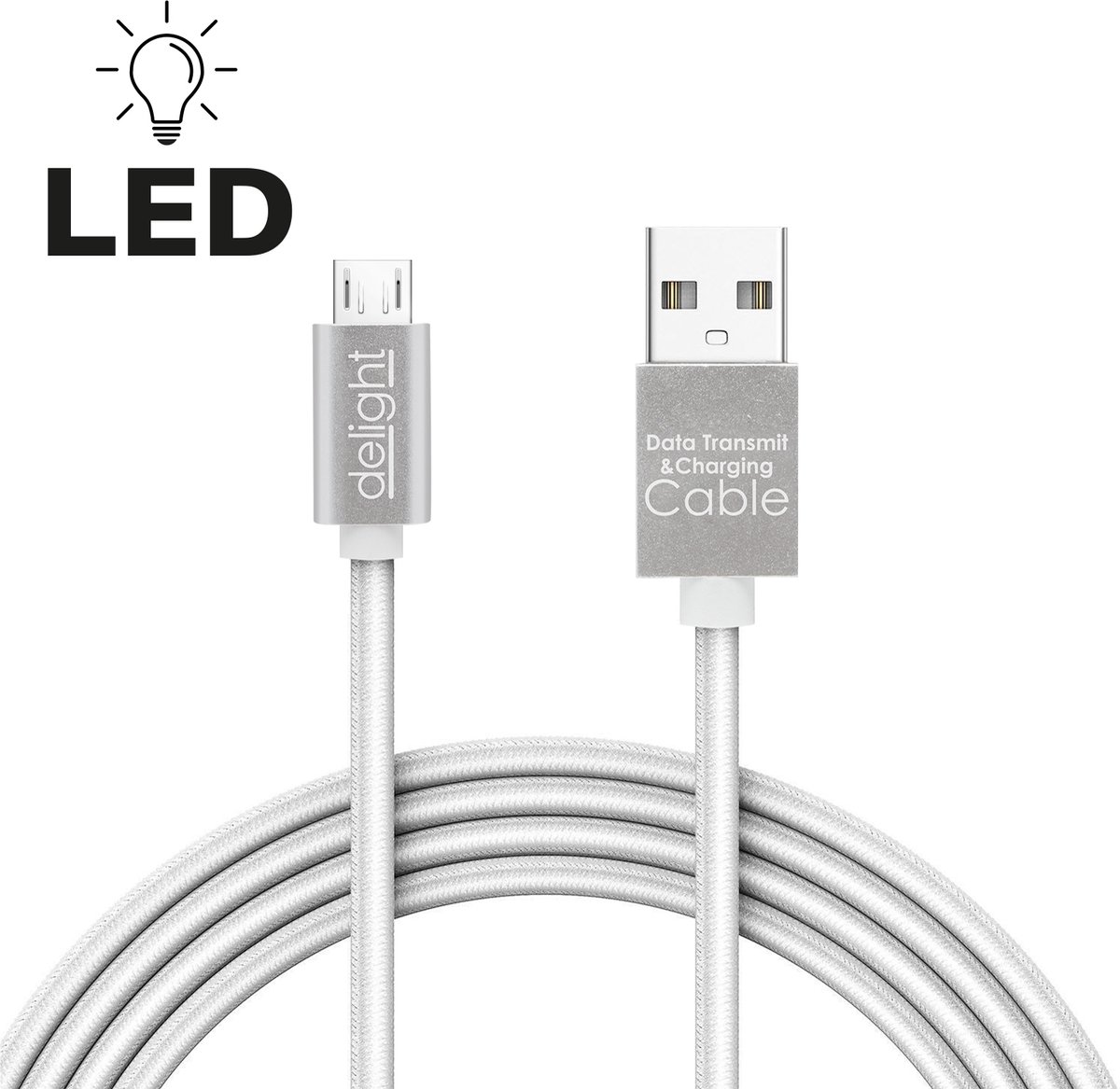 Oplaadkabel / Datakabel - MicroUSB 1 Stuks [55442M-WH]