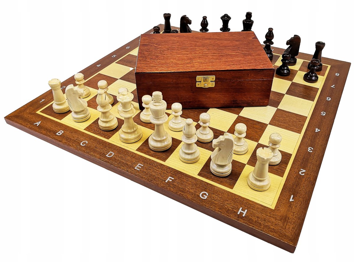 Professionele Houten Schaakset - Toernooi Kwaliteit 48cm