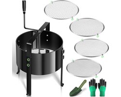 Roterende Zeef - Compostzeef Tuinzeef - Aarde Zand Zeven - Verbeterd Positioneringsmechanisme - 13 Inch Gaas