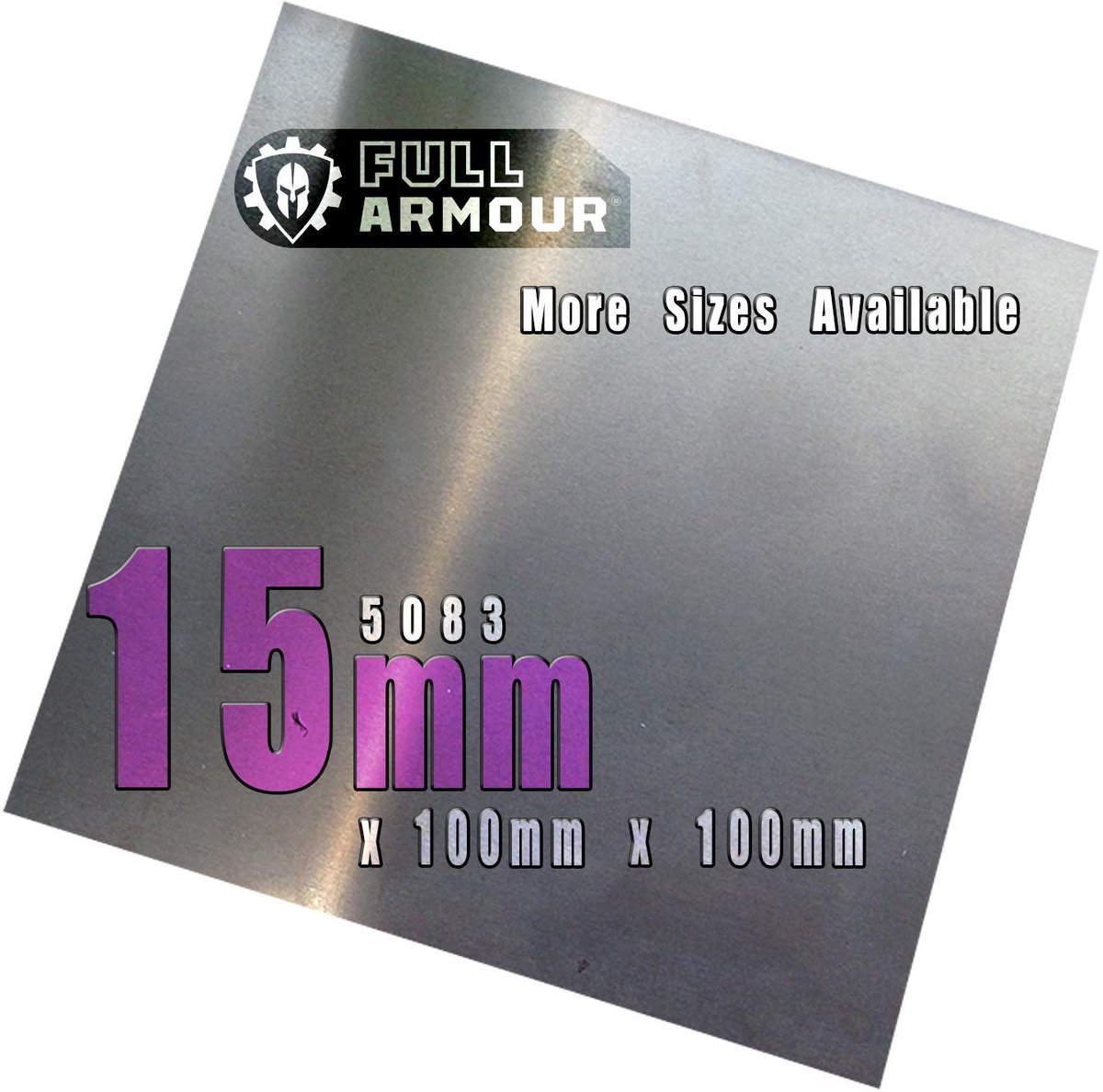 Aluminium plaat 15mm - 5083 - 100mm x 100mm - uitstekende lasbaarheid - ideaal voor constructies - ShopVlot