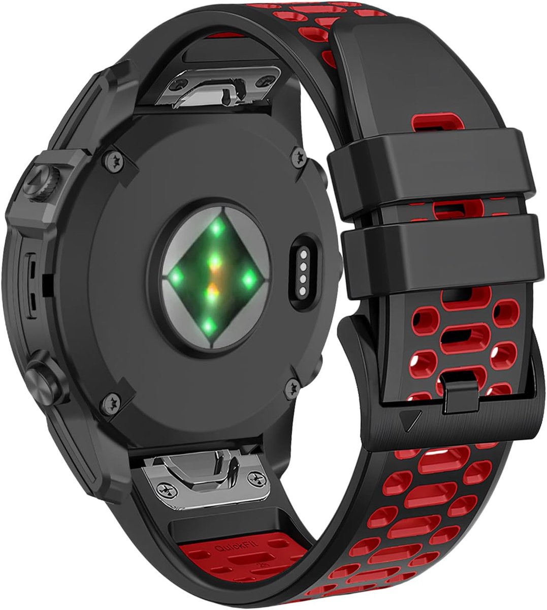 Horlogeband 26mm - Soft siliconen vervangband - Geschikt voor Garmin Fenix 7X Pro/7X/6X Pro/6X/5X - ShopVlot
