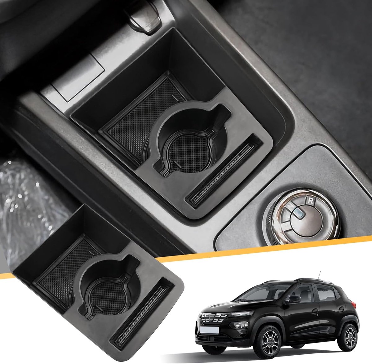 Opbergbak voor Dacia Spring Electric EV - Center Console Organizer - Extra opslagruimte - Perfecte pasvorm - ShopVlot