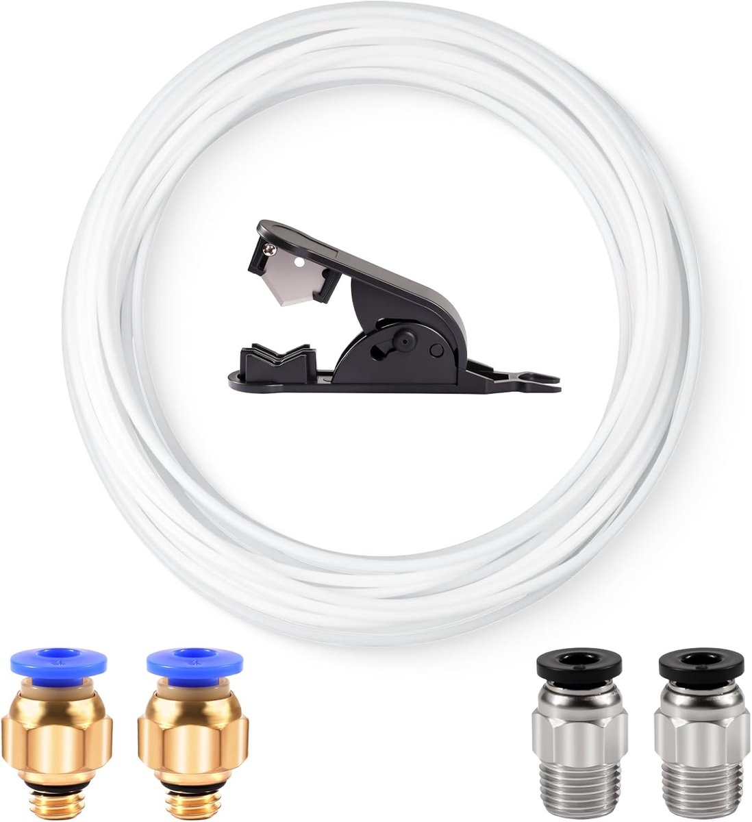 PTFE slangset 10M - 3D printer Teflon slang met cutter - PC4-M6/PC4-M10 - Geschikt voor diverse printers - ShopVlot