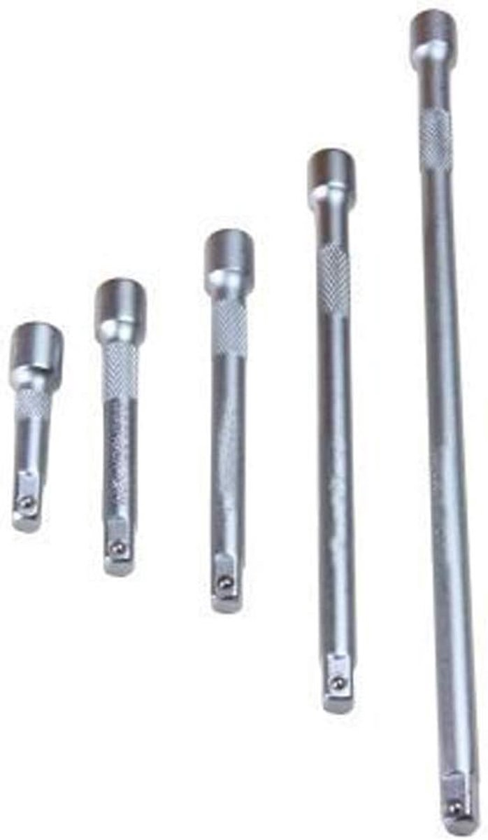 Verlengbalk set 5-delig 1/4'' - robuust staal - extra bereik - ideaal voor moeilijke hoeken - ShopVlot
