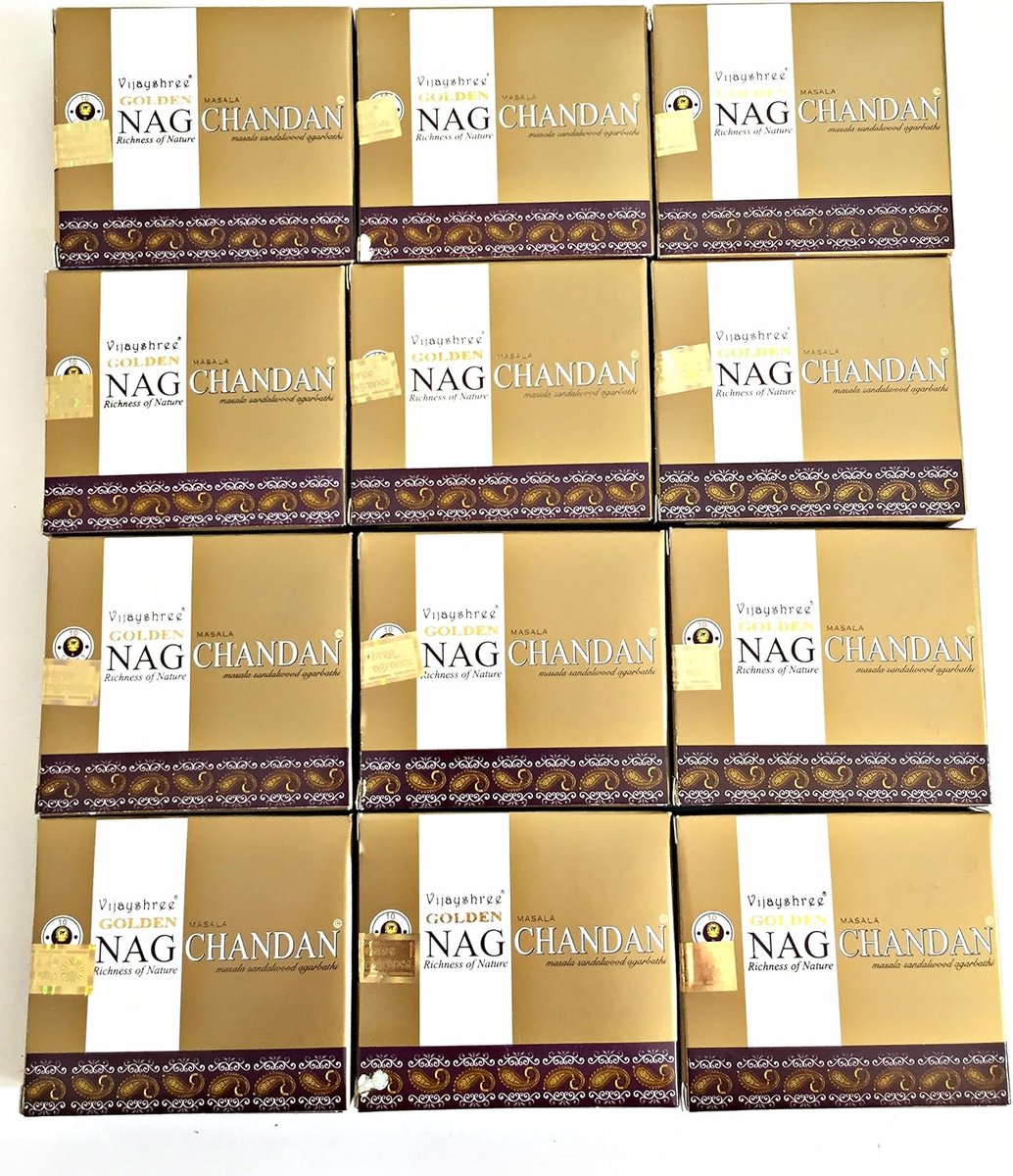 Wierookconen 10 Stuks - Golden Nag Chandan - Aangename geur - Ideaal voor meditatie - ShopVlot