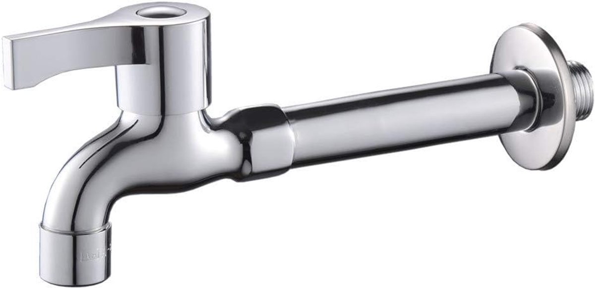Kraan koud water - messing - chroom - ideaal voor badkamer en wasmachine - ShopVlot