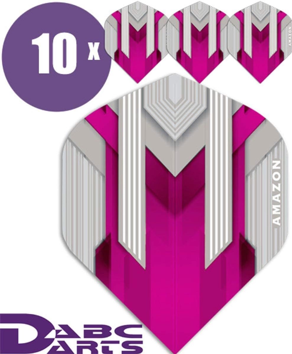 Dart flights - 100 microns - Amazon zilver roze - Extra sterke controle - ShopVlot