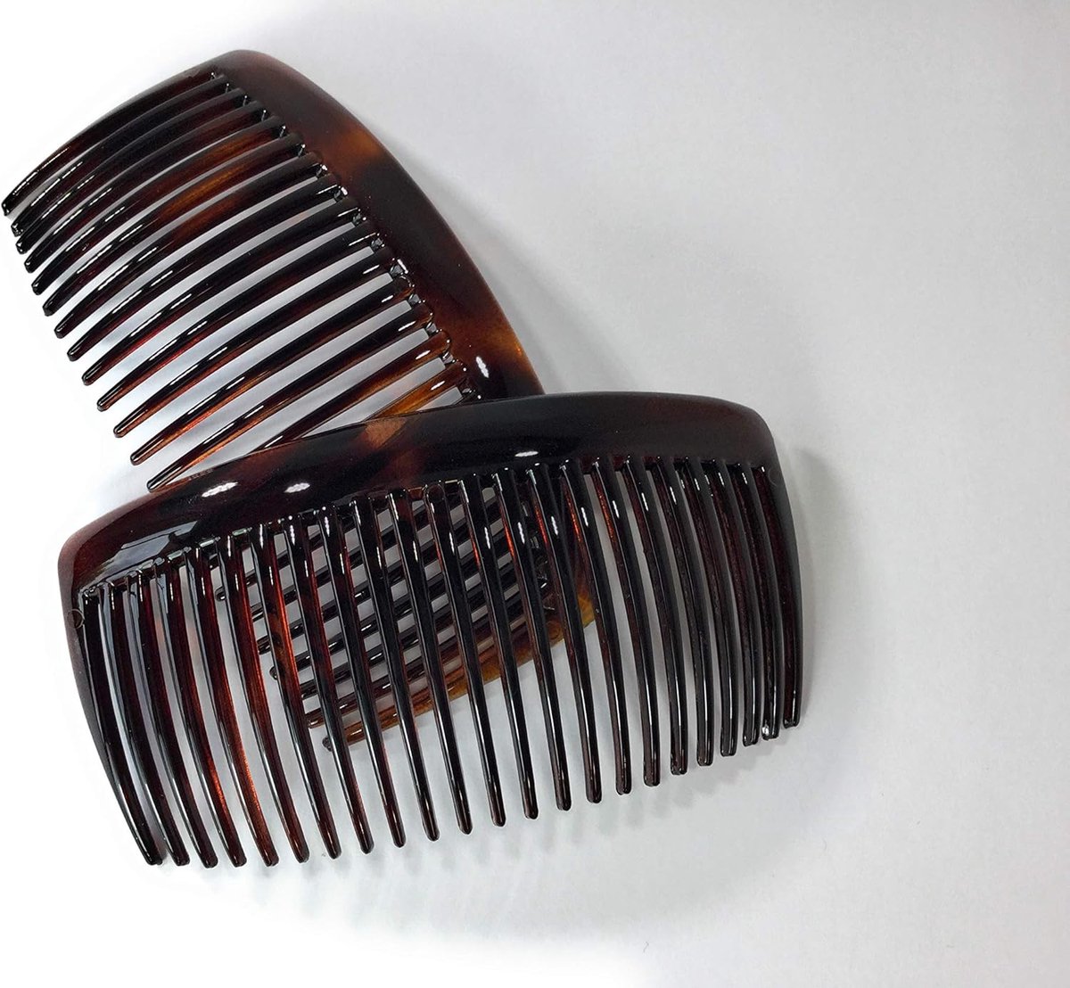 Inzetkam 10 x 5 cm - havanna-brown - rechte tanden - ideaal voor haarstyling - ShopVlot