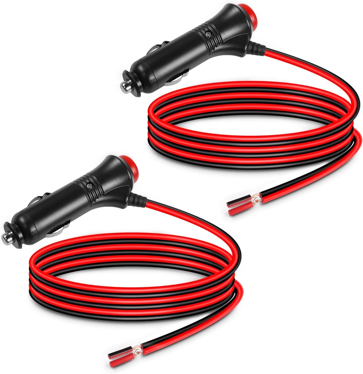 Cigarette Lighter Plug met Schakelaar - 12V 22AWG - 5A Zekering - Ideaal voor Lage Vermogen Apparaten - ShopVlot