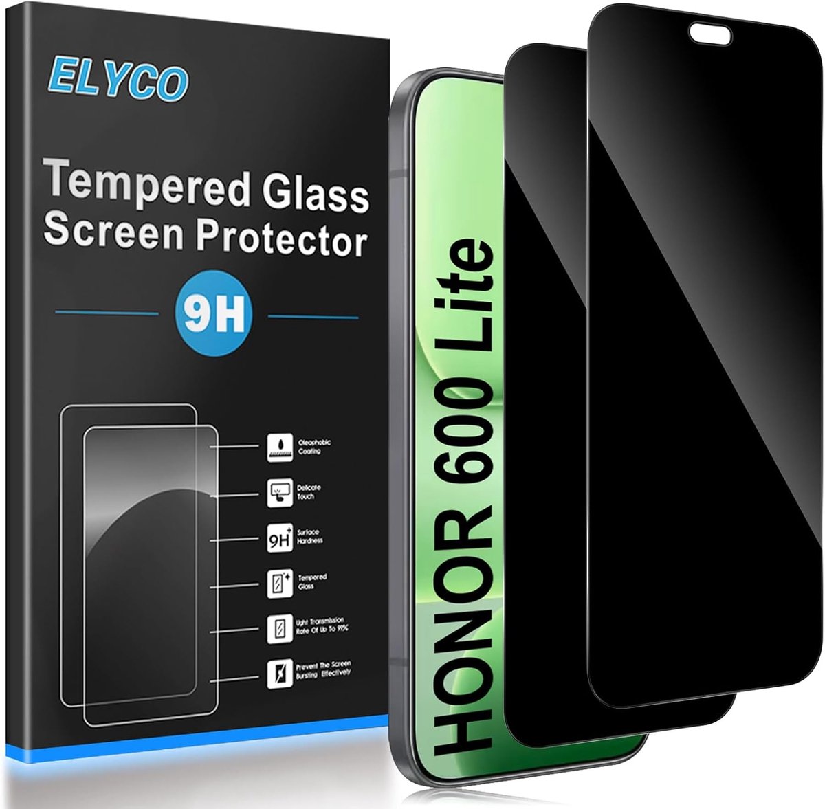 Privacy gehard glas 2 stuks - anti-spy beschermfolie - 9H hardheid - maximale schermbescherming - ShopVlot