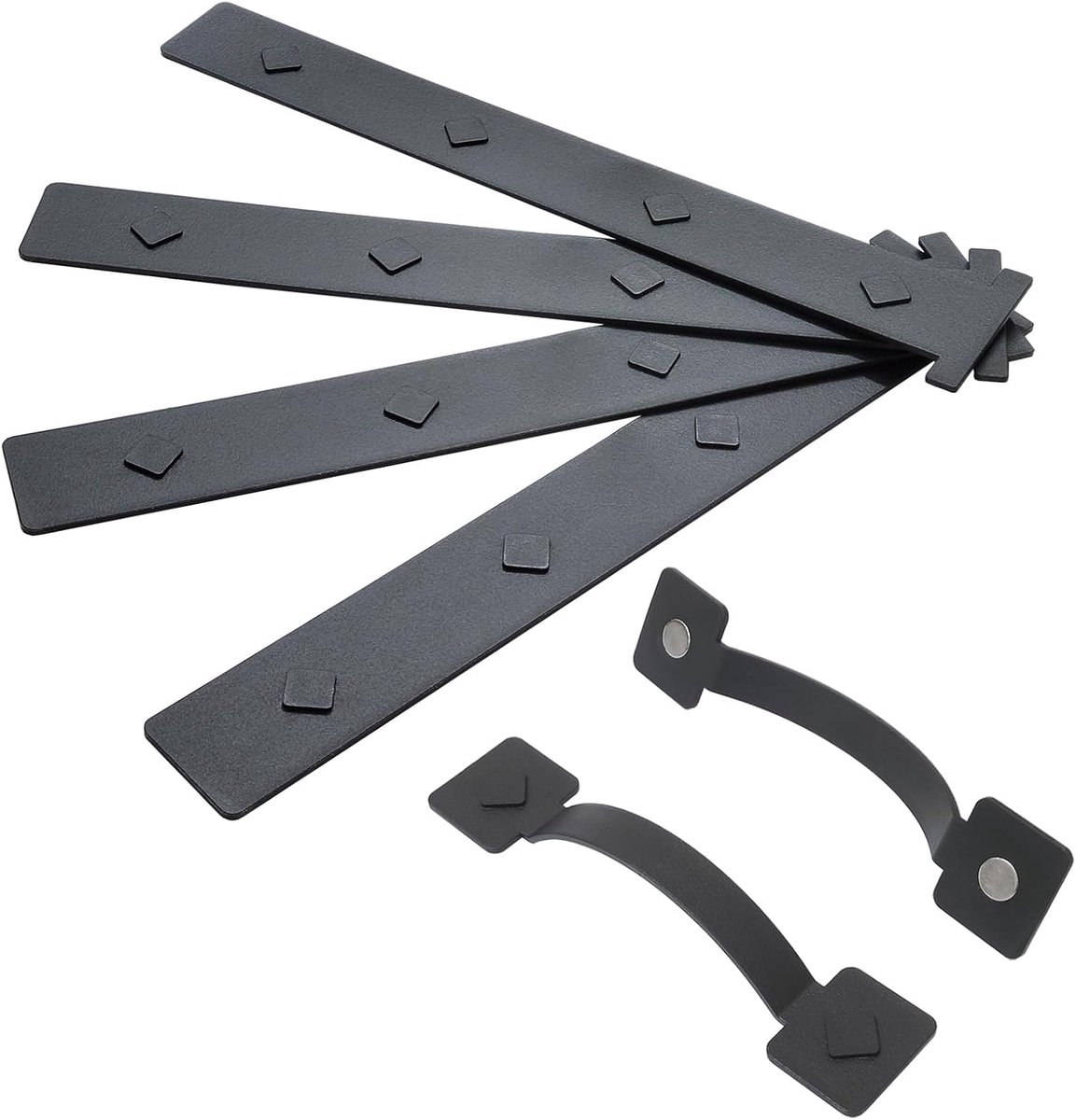 Garage deur decoratieve hardware set - 4 scharnieren + 2 handgrepen - magnetisch en eenvoudig te installeren - ShopVlot