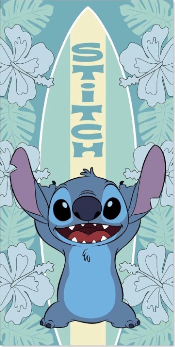 Badhanddoek 70 x 140 cm - Stitch - superzacht - ideaal voor strandgebruik - ShopVlot
