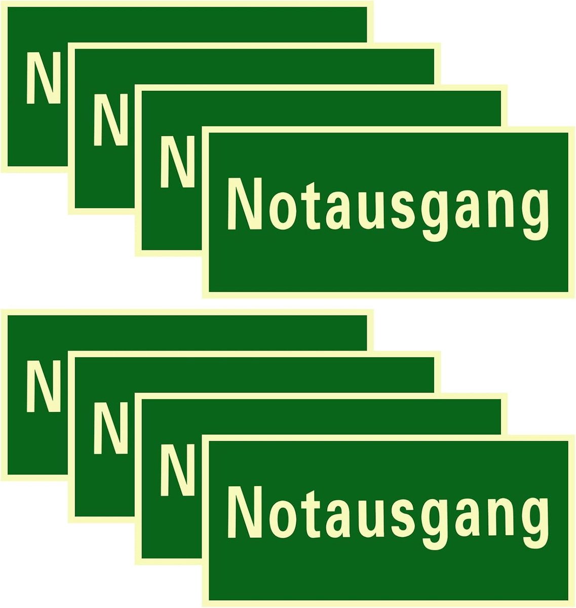 Nooduitgangsysteem Luminous 300 x 150 mm - Zelfklevend PVC - Hoogwaardige nooduitgangsplaquette - ShopVlot