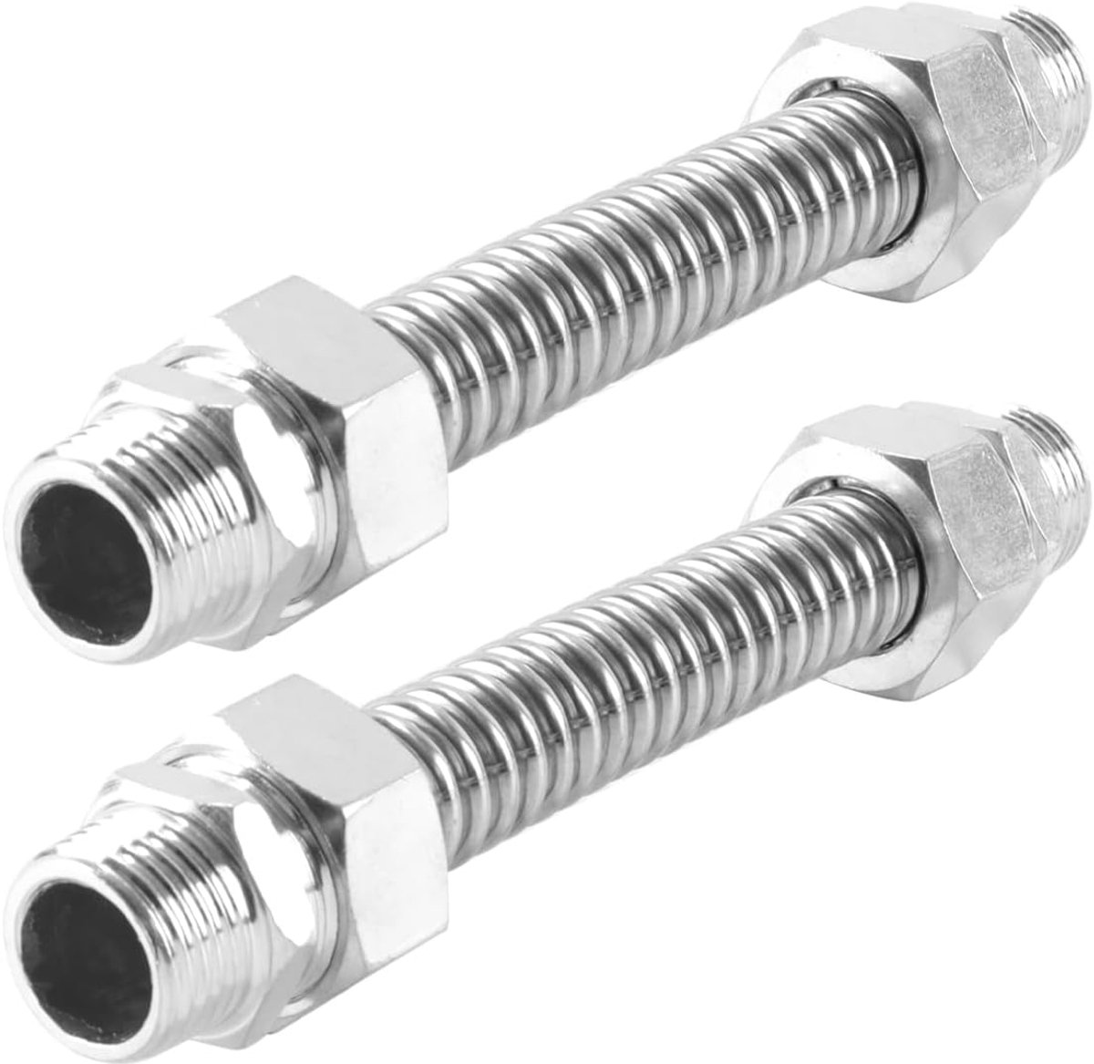Flexibele pijpen 1/2" x 150mm - RVS - Lekvrije aansluiting - Geschikt voor waterverwarmers - ShopVlot