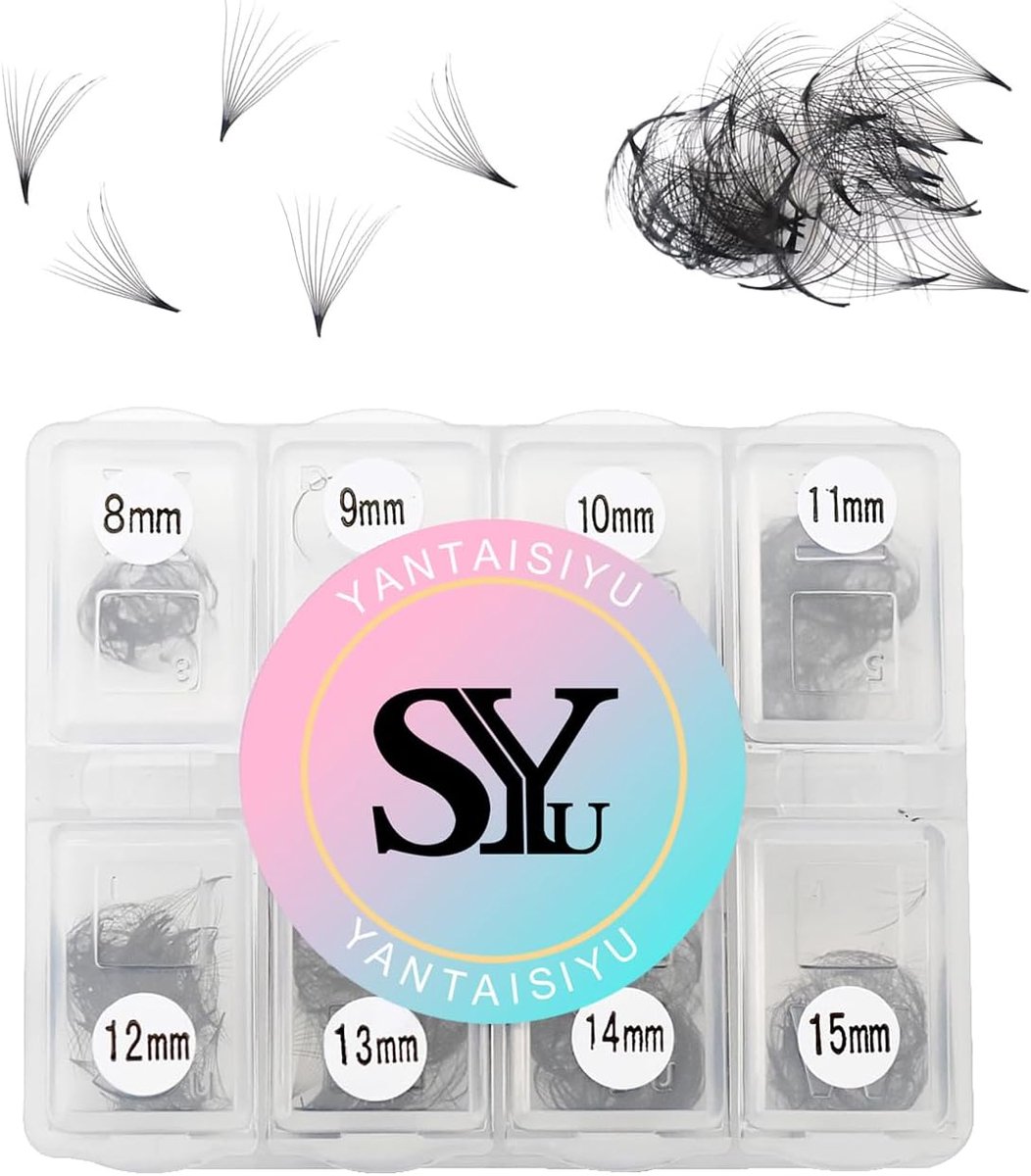 Wimperextensions 600pcs 10D Easy Fan Volume - D Curl - Premade Wimpers Mix 8-15mm - Voor een volle look - ShopVlot