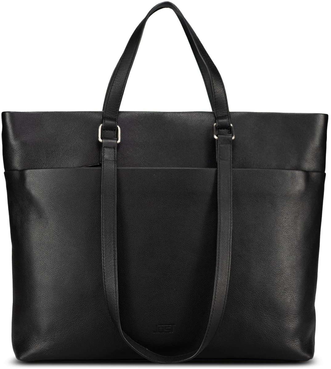 JOST Leren business tas shopper met laptopvak Lysa Business Shopper Black zwart