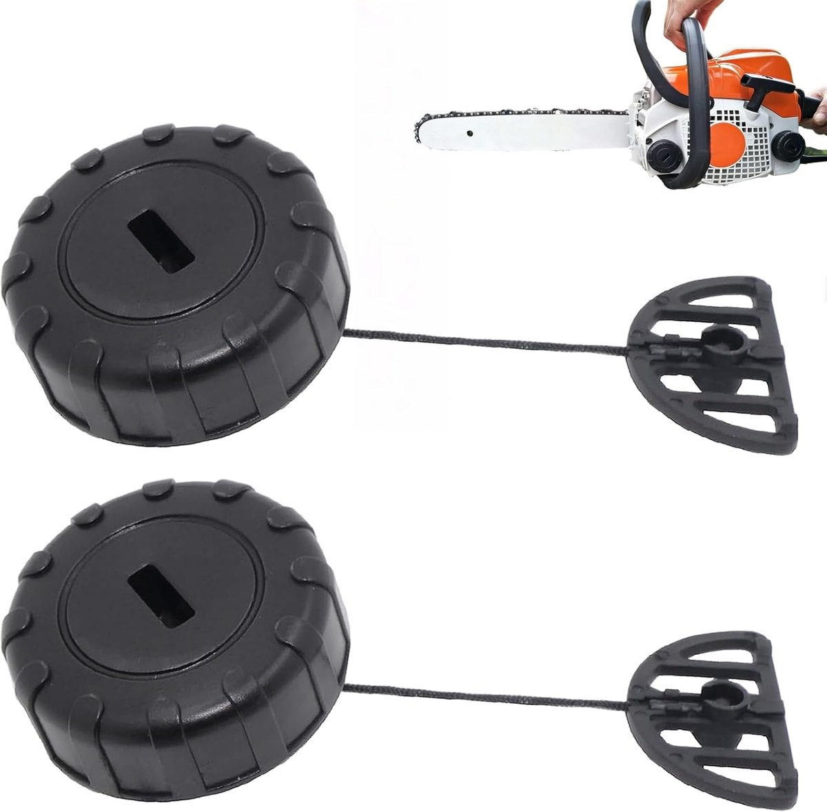 Tankdoppen set voor kettingzaag - vervangend onderdeel 1130 350 0500 - duurzaam kunststof - ShopVlot