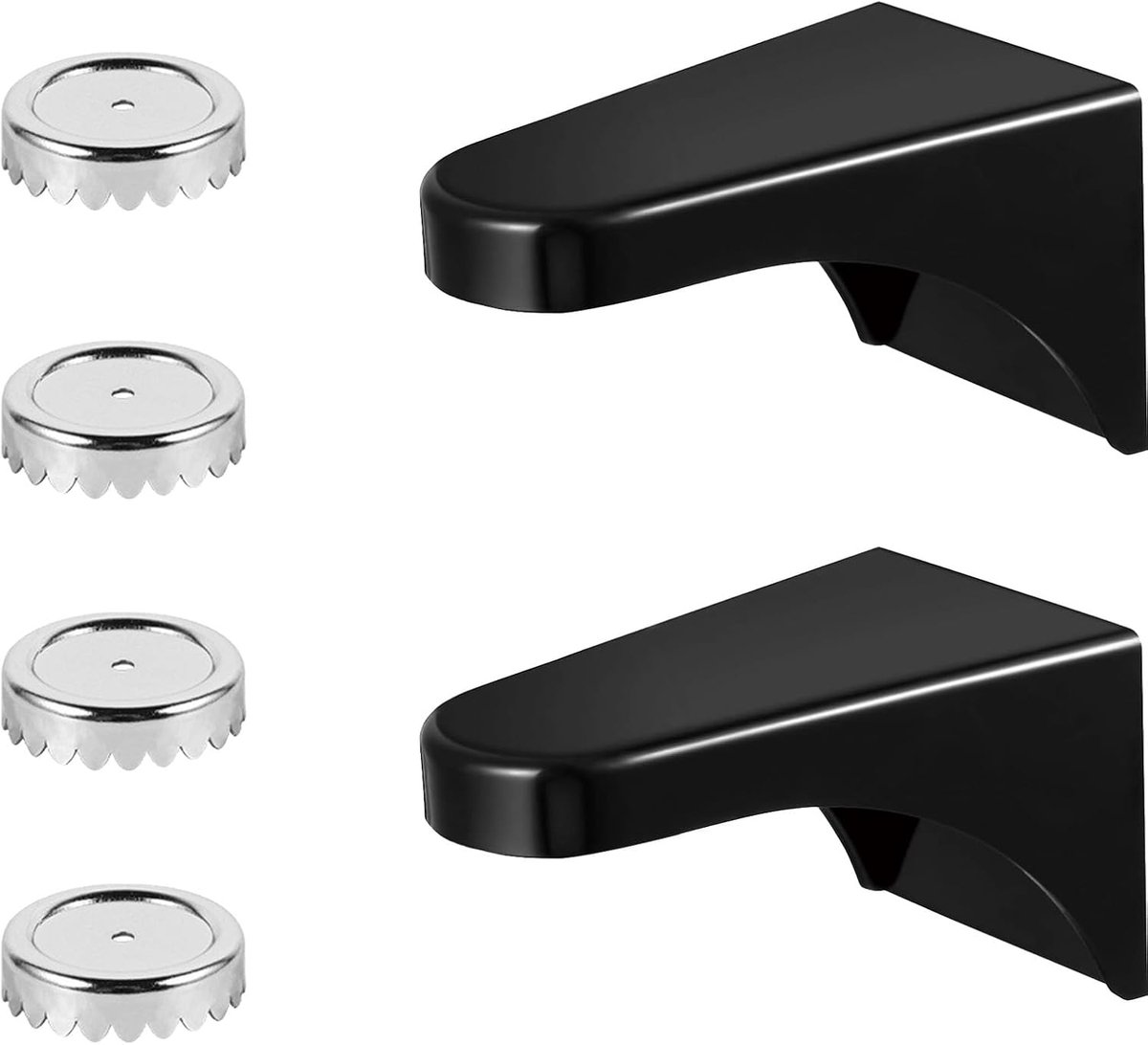 Zeephouder magnetisch 2Pcs - wandmontage zonder boren - inclusief 4 bloemdeksels - houdt zeep droog en hygiënisch - ShopVlot