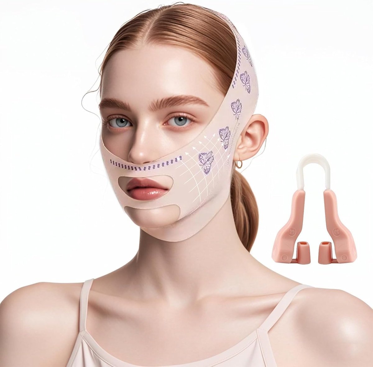 V gezichtsmaske - herbruikbaar - V-lijn liftend effect - vermindert een dubbele kin - ShopVlot