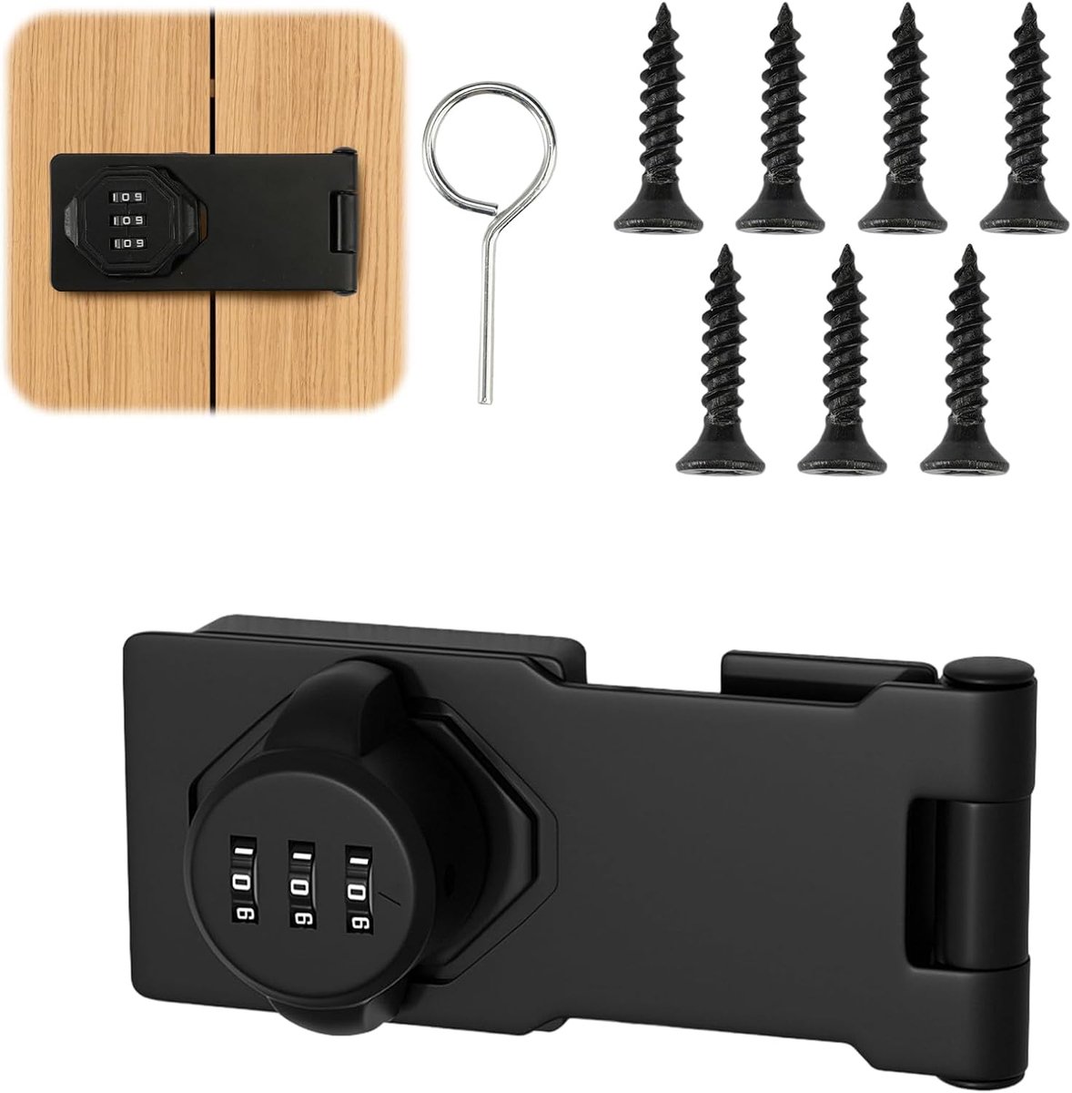 Combinatieslot met Schroef - Zinklegering - Duurzaam en sterk - Ideaal voor kasten en deuren - ShopVlot