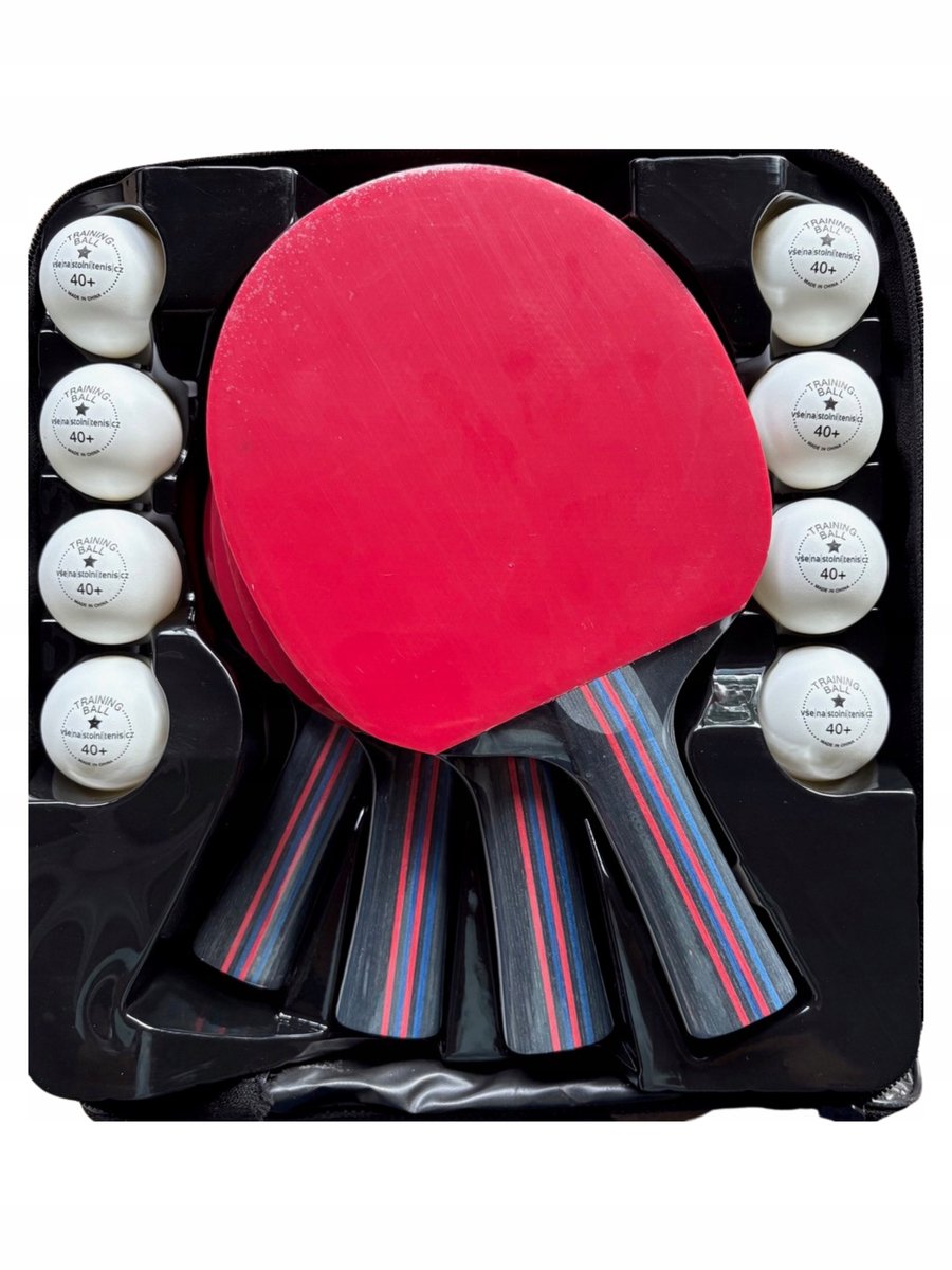 Pingpongset: 4 latten, 8 ballen en schoffels - Merkloos