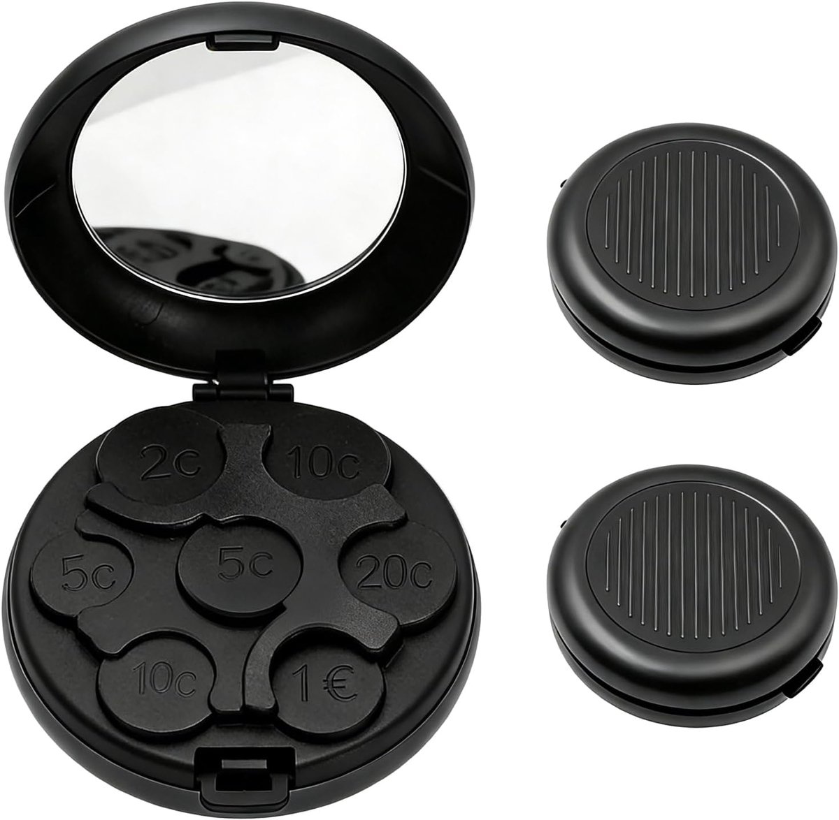 Coin Dispenser Set van 2 - Multifunctionele Ronde Euro Coin Dispenser - Inclusief Spiegel - ShopVlot
