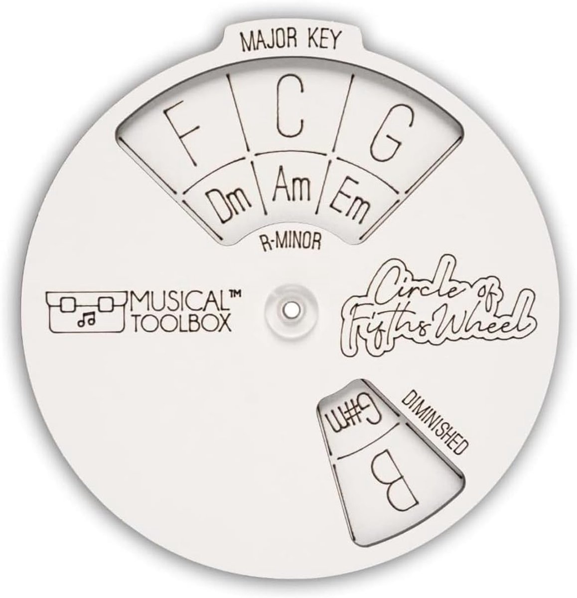 Akkoordwiel Muzikaal Onderwijs - Houten Chord Wheel - Ideaal voor Songwriters - Vereenvoudigt muziektheorie - ShopVlot