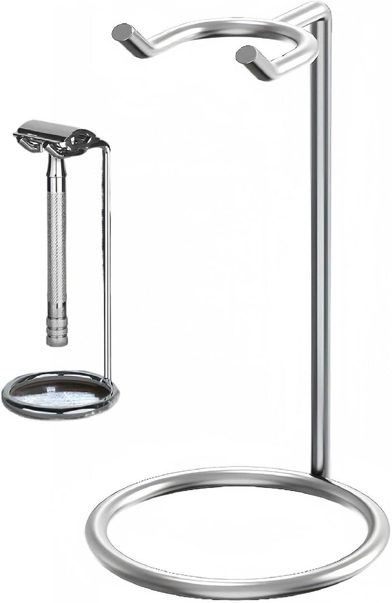 Scheerapparaat Stand - Scheerhouder Organizer - Badkamer Organisatie - Roestvrij Staal - 5 x 12 cm - Zilver
