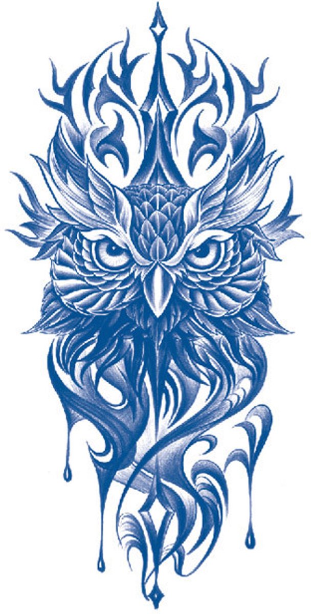 Tijdelijke tattoo Uil 2 weken