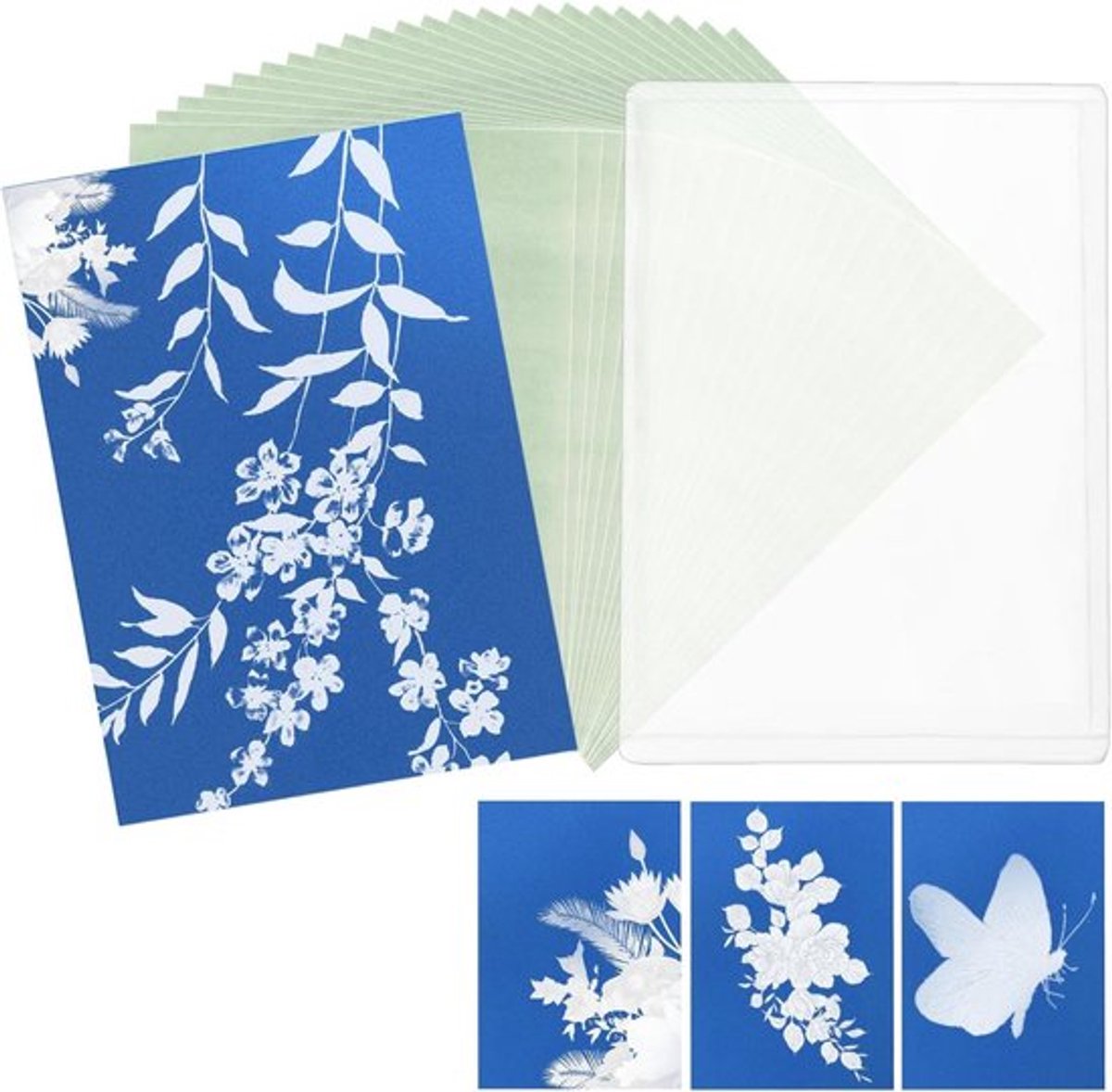 Sun Print Paper Kit, A4 Cyanotype Papier - 24 vel - Zonlichtfotografie en Knutselprojecten
