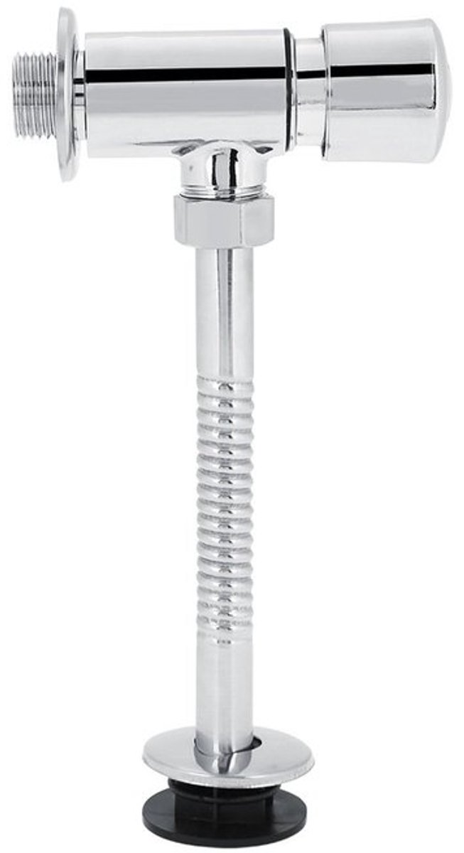 Cikonielf Blootgestelde Urinoir Spoelklep, Toilet Urinoir Flush Valve Knop Type Handmatige Vertraging Automatische Uitschakeling met Plating, Zinklegering DN15/20MM 10 x 5cm, Standaard