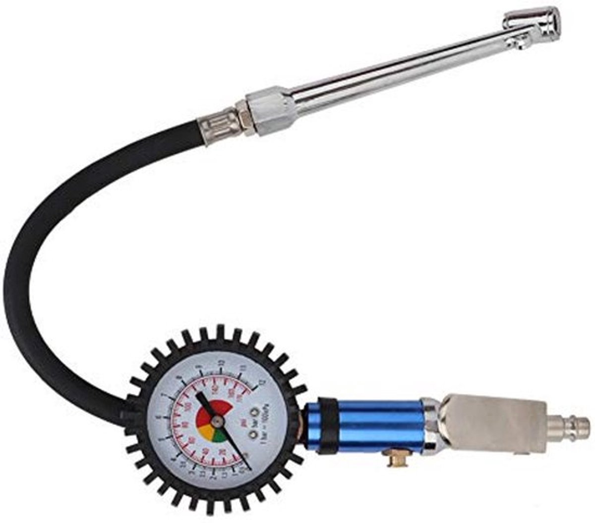 Bandenpomp Air Tool Air Tool 12 Bar Zelfklemmende Bandenpomp Met Luchtdrukmeter En Quick Air Connector Bandenpomp Bandenwiel Gereedschap