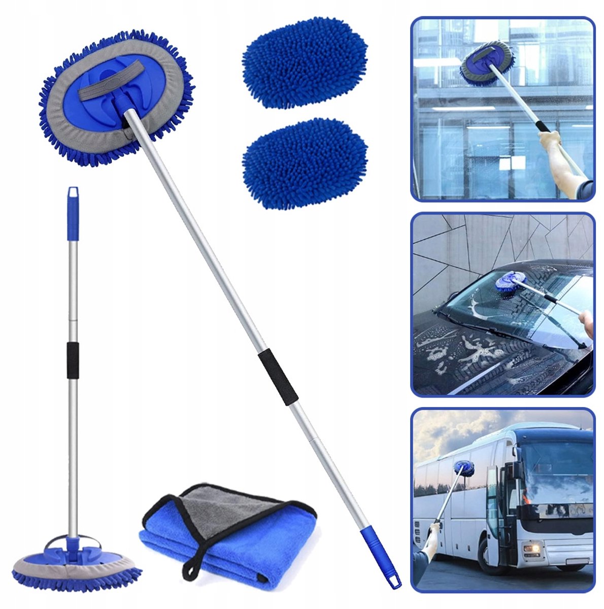 Multifunctionele Telescoop Autowasborstel 160cm