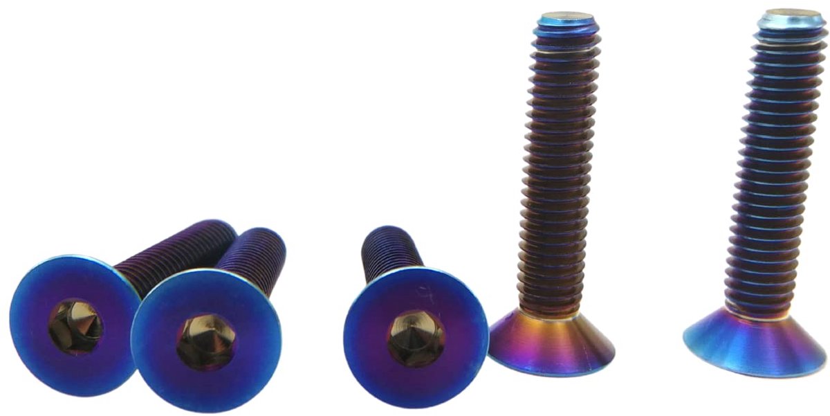 Titanium Bolts M6 x 1 x 25mm - GR5 Ti6AL4V - Countersunk Head - Ideaal voor MTB - ShopVlot