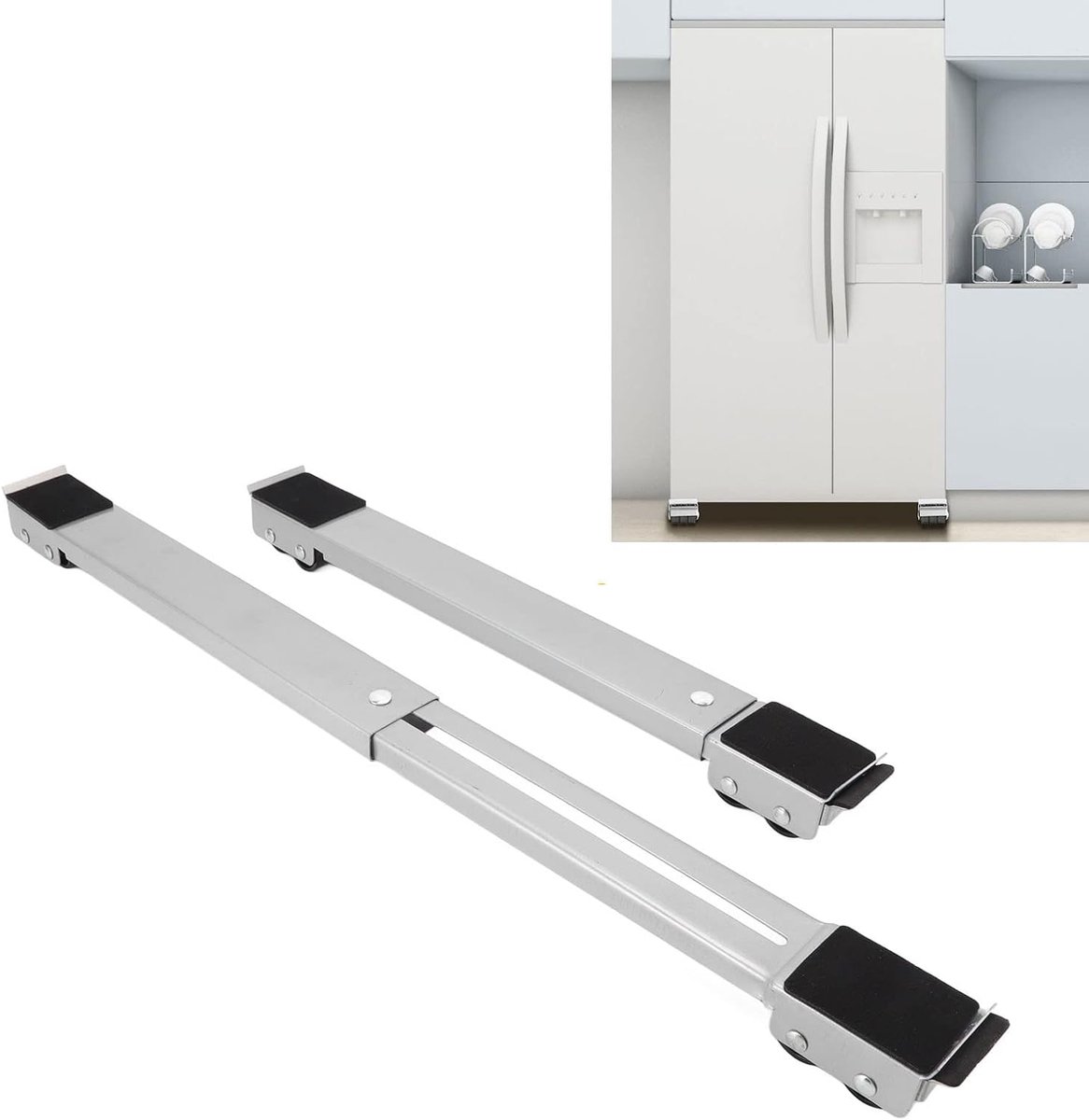 Mobiele rolbeugel zware meubels - ijzeren standaard 45 x 5 x 4 cm - met wielen voor eenvoudig verplaatsen - ShopVlot