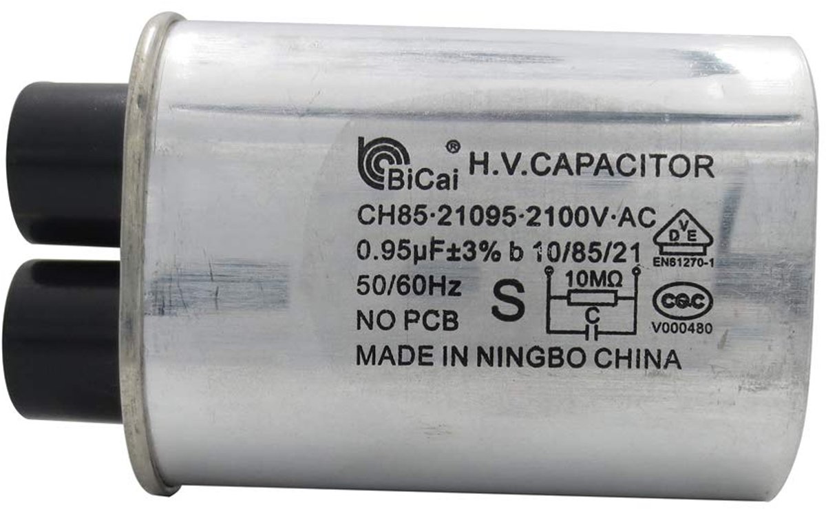 Hoogspanningscondensator 0.95uF - CQC CH85 standaard - 2100V AC - Geschikt voor magnetrons - ShopVlot