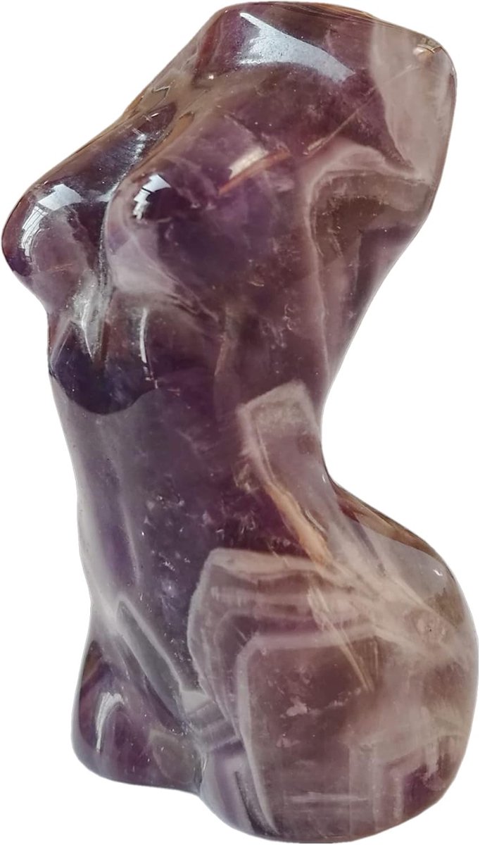 Amethist kristal figuur 50mm - natuurlijke sculptuur - vrouwelijk model - helende energie - ShopVlot