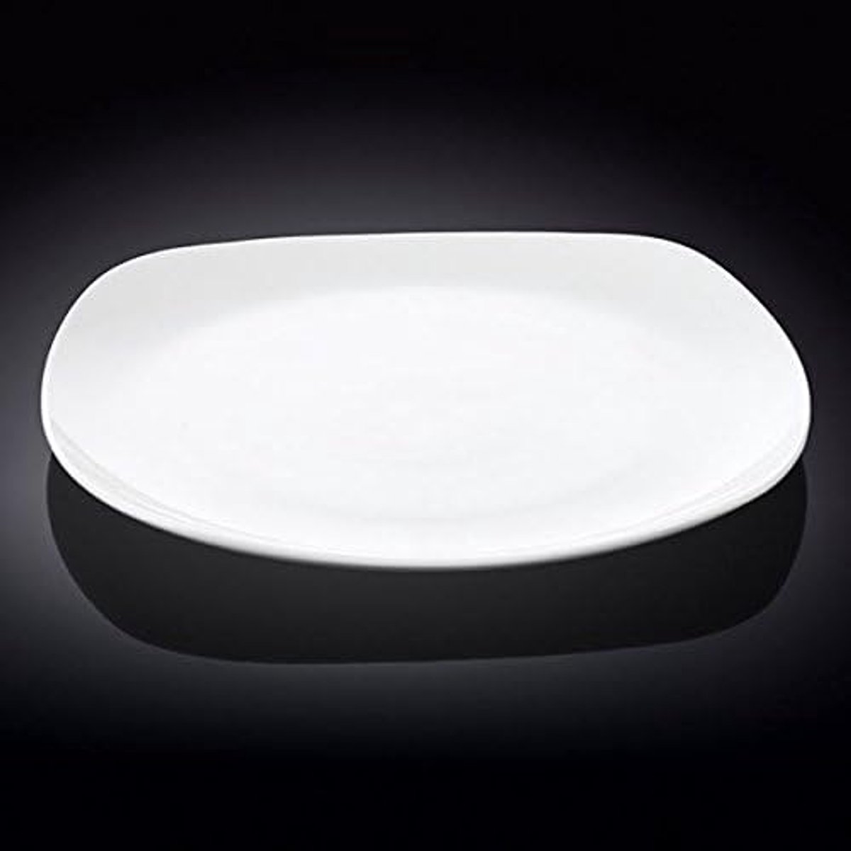 Porseleinen vierkante schaal 29,5 cm - wit - hoogwaardig materiaal - perfect voor presenteren - ShopVlot