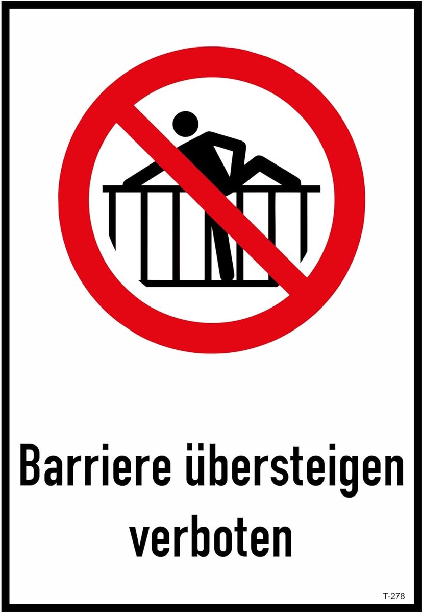 Verboden sticker 23 x 16 cm - instructiebord - duidelijk signaal - voor veiligheid op locatie - ShopVlot