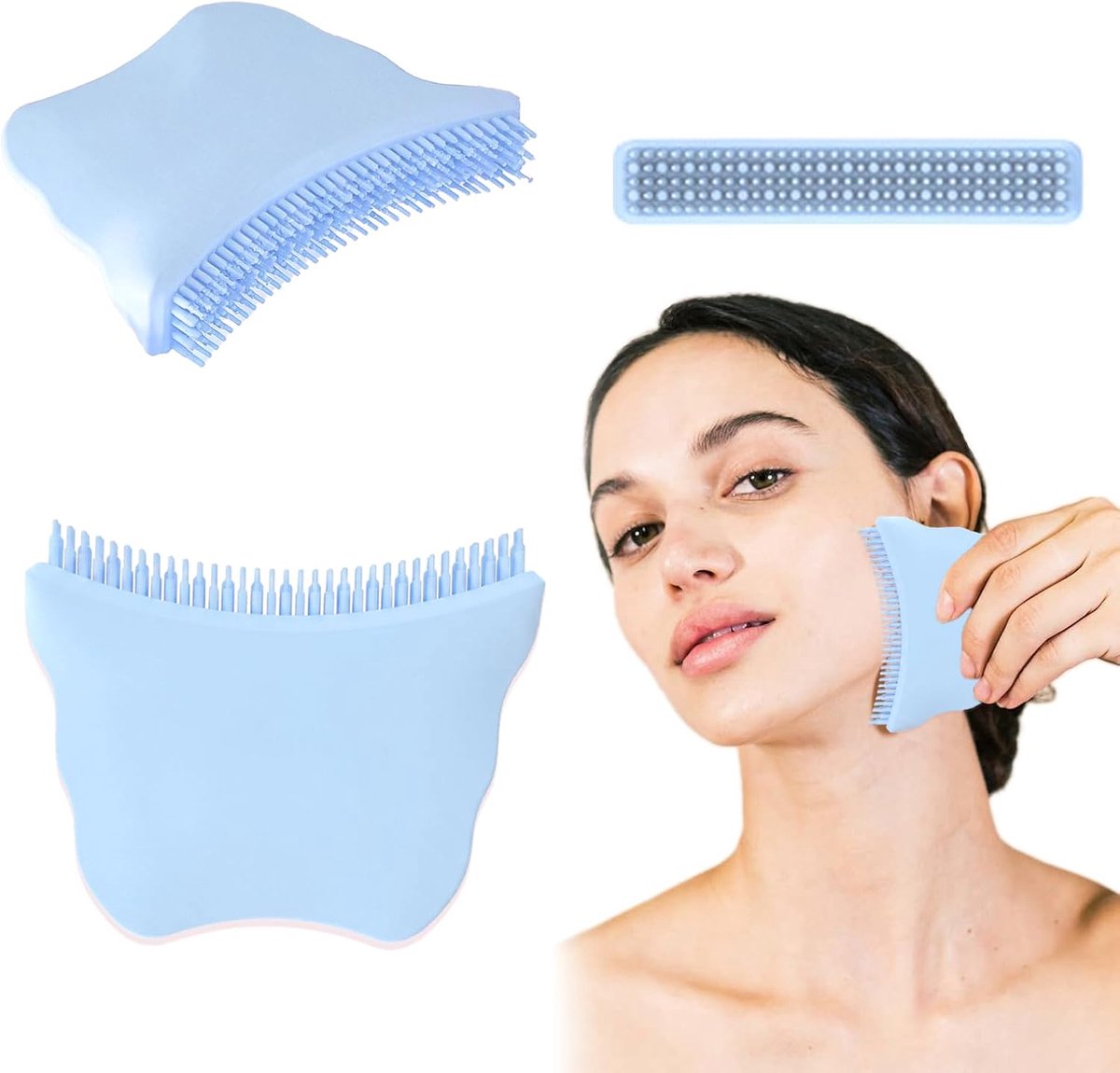 Lymfedrainage-massageapparaat - draagbaar - siliconen borstelharen - stimuleert microcirculatie - ShopVlot