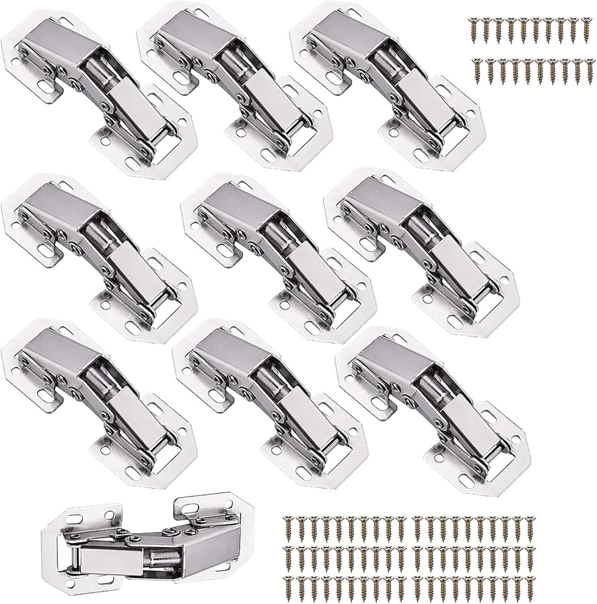 Kastdeuren Scharnieren 104 x 44 mm - RVS - Soft Close - Voor geruisloos sluiten - ShopVlot