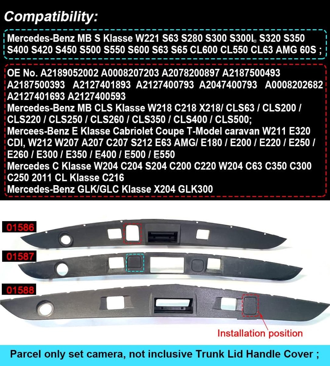 Achteruitrijcamera HD CCD - Mercedes-Benz CL E GLK S Klasse - Duidelijke beelden - Verbeterde veiligheid - ShopVlot