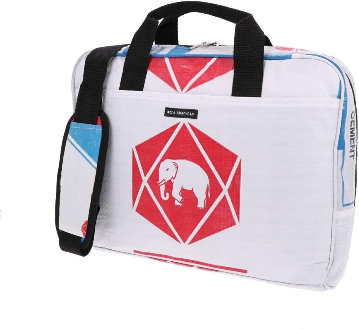 Laptop tas 15.6 inch - gerecycled cementzakken - schoudertas en handtas - stijlvol en duurzaam - ShopVlot