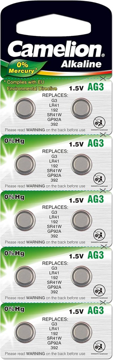 Button cell AG3/LR41/LR736/392 - 1 stuk - Lange levensduur - Geschikt voor horloges en speelgoed - ShopVlot