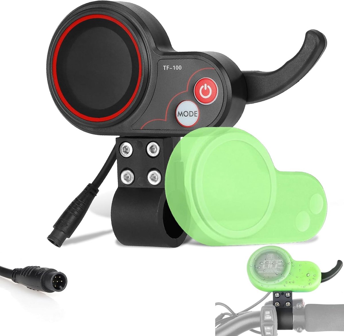 Scooter dashboard 48V TF-100 - LCD display - Waterproof silicone cover - Geschikt voor KUGOO M4/M4 Pro - ShopVlot
