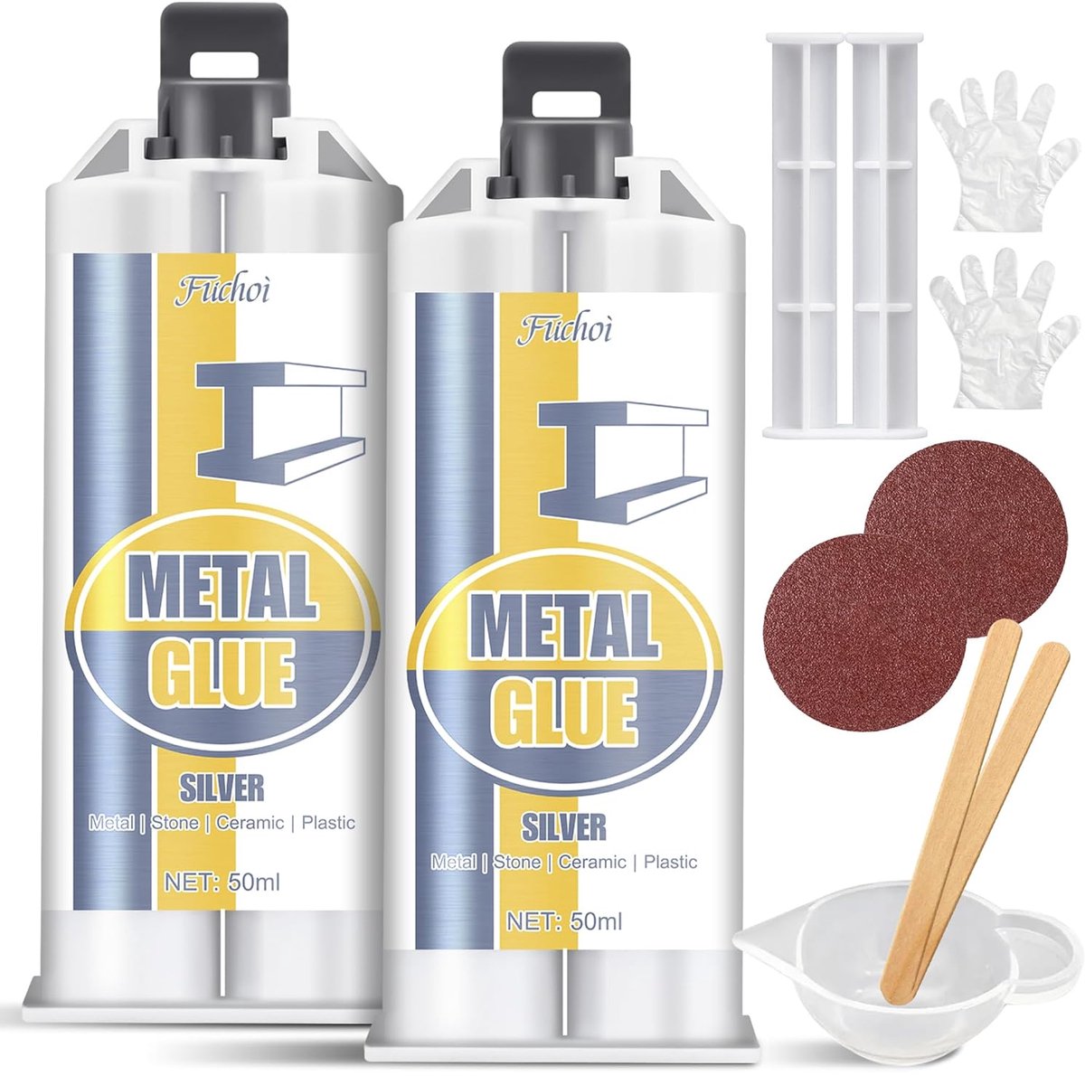 Metaallijm Extra Sterk 100ml - 2 Componenten Lijm - Waterbestendig - Ideaal voor Metalen Reparaties - ShopVlot