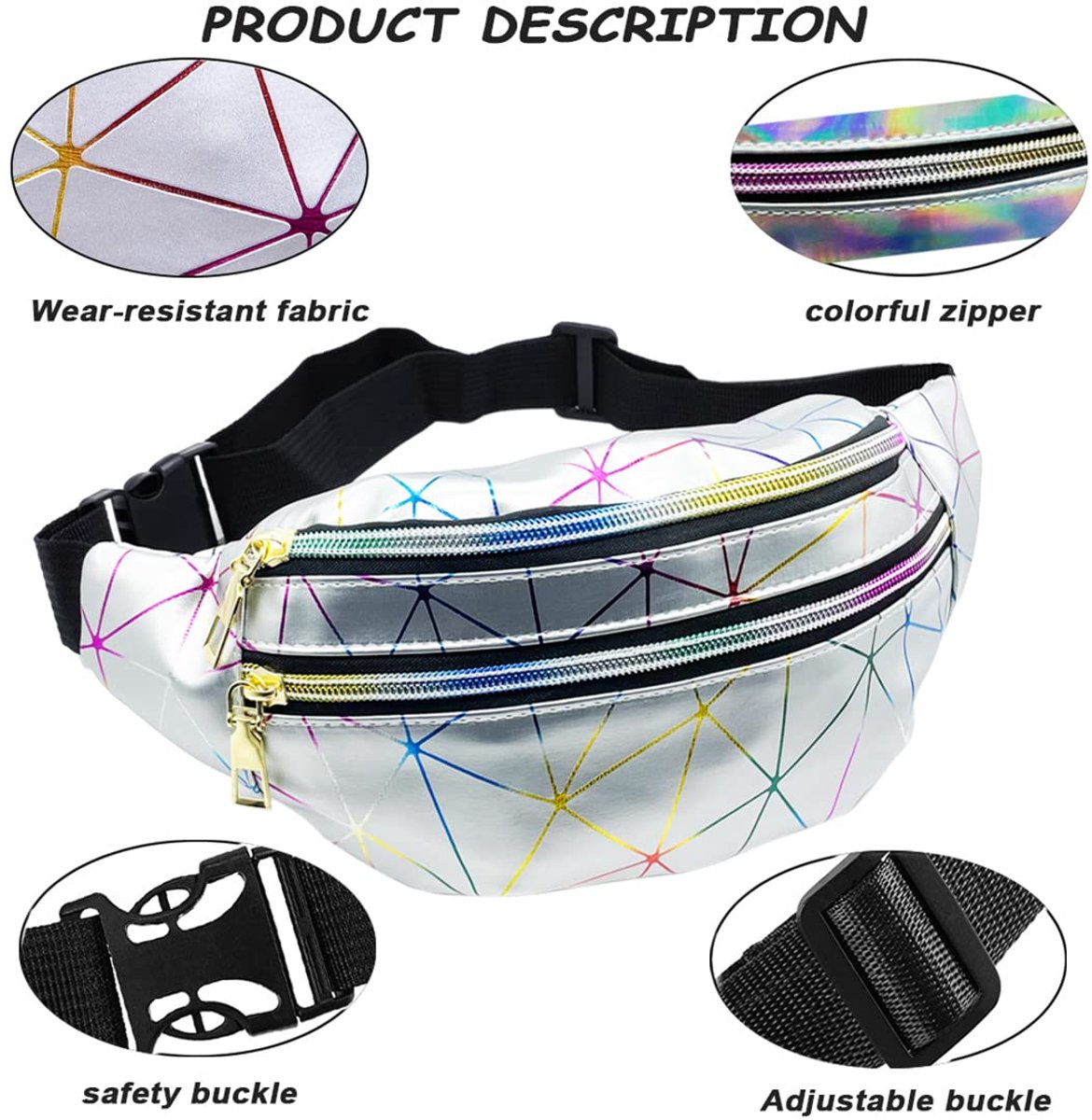Heuptas waterdicht 30 x 13 cm - verstelbare riem - geschikt voor reizen en festivals - ShopVlot