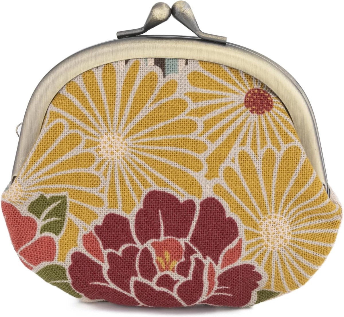 Make-up tas met bloemenprint - ovaal - retro stijl - perfect voor onderweg - ShopVlot
